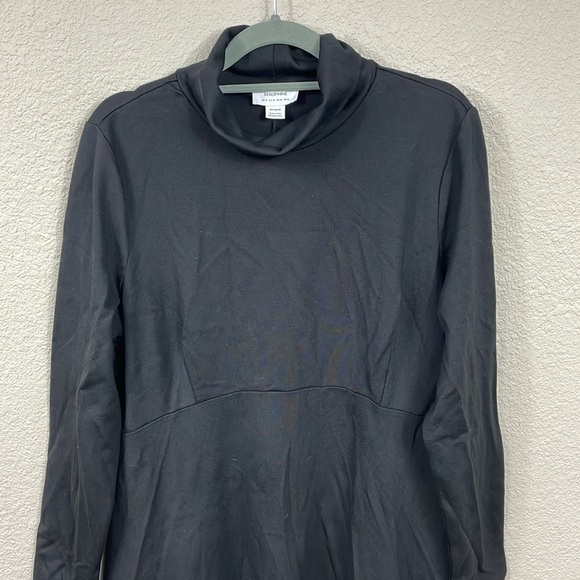 New Seraphine Vanessa Turtleneck Long Sleeve Maternity Dress Black Sz 10 - Picture 5 of 16